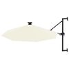 vidaXL Parasol mural de jardin avec LED 300 cm sable