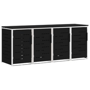 vidaXL Stockage de bac &agrave; d&eacute;chets Noir 276 x 77,5 x 112,5 cm