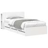 vidaXL Cadre de lit avec rangement Blanc 75 x 190 cm Bois d'ing&eacute;nierie