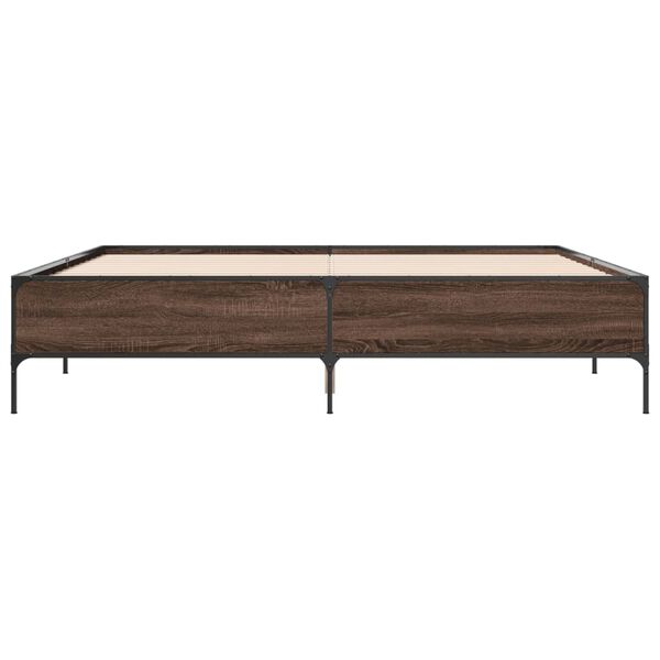 vidaXL Cadre de lit sans matelas ch&ecirc;ne marron 180x200 cm