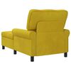 vidaXL Chaise longue avec coussin Jaune 91 x 157 x 91 cm Velours