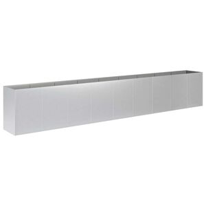 vidaXL Cache-pot de jardin Argent&eacute; 360 x 40 x 60 cm Acier galvanis&eacute;