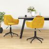 vidaXL Chaise pivotante de salle &agrave; manger Jaune moutarde Velours
