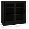 vidaXL Armoire à portes coulissantes Noir 90x40x90 cm Acier