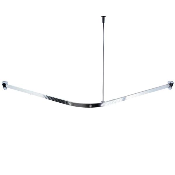 RIDDER Rail de douche de coin universel avec crochets chrom&eacute;s 52500