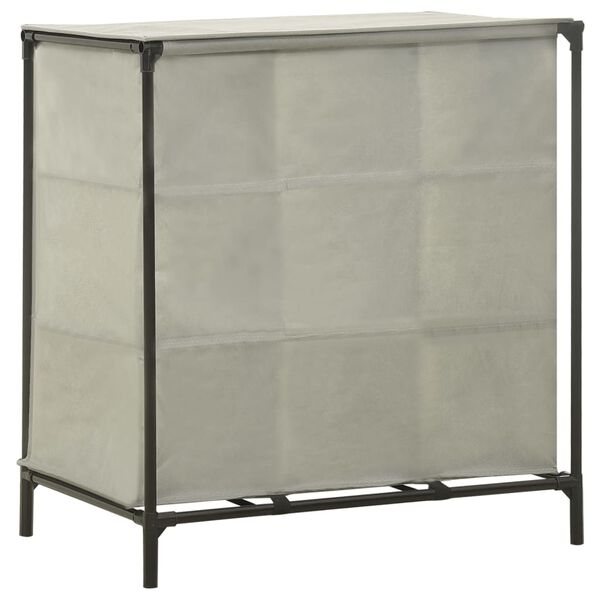 vidaXL &Eacute;tag&egrave;re &agrave; chaussures 57x36x61 cm Tissu intiss&eacute; et acier Gris