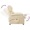 vidaXL Fauteuil de massage Cr&egrave;me Tissu