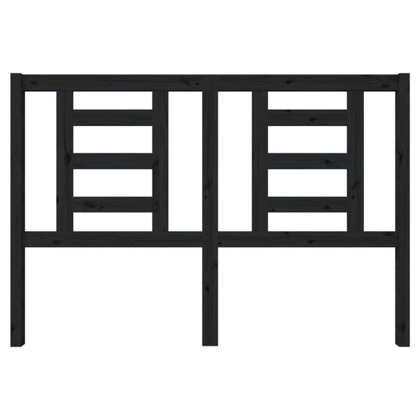 vidaXL Tête de lit Noir 146x4x100 cm Bois massif de pin