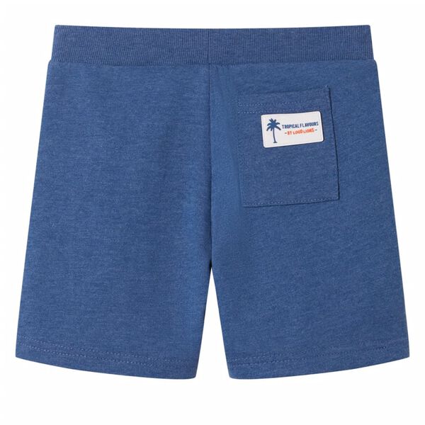 Short pour enfants avec cordon de serrage m&eacute;lange bleu fonc&eacute; 140