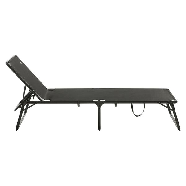 Travellife Chaise longue de camping Como gris m&eacute;lang&eacute;