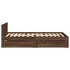 vidaXL Cadre de lit et tête de lit sans matelas chêne marron 75x190 cm