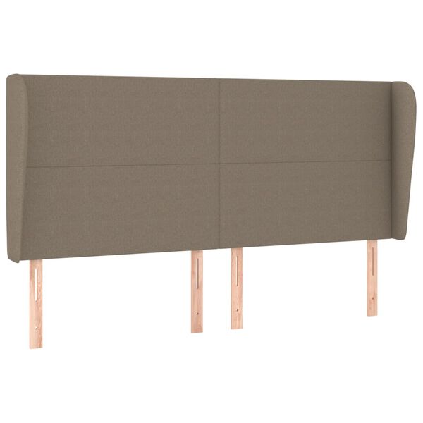 vidaXL T&ecirc;te de lit avec oreilles Taupe 183x23x118/128 cm Tissu