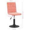 vidaXL Tabouret de bar Rose Velours