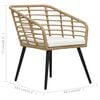 vidaXL Ensemble de bistro 3 pcs Résine tressée Chêne
