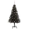 vidaXL Sapin de No&euml;l avec 150 LED avec support Noir 150 cm PVC