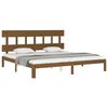vidaXL Cadre de lit sans matelas marron miel 200x200cm bois pin massif