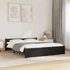 vidaXL Cadre de lit sans matelas noir bois massif 150x200 cm