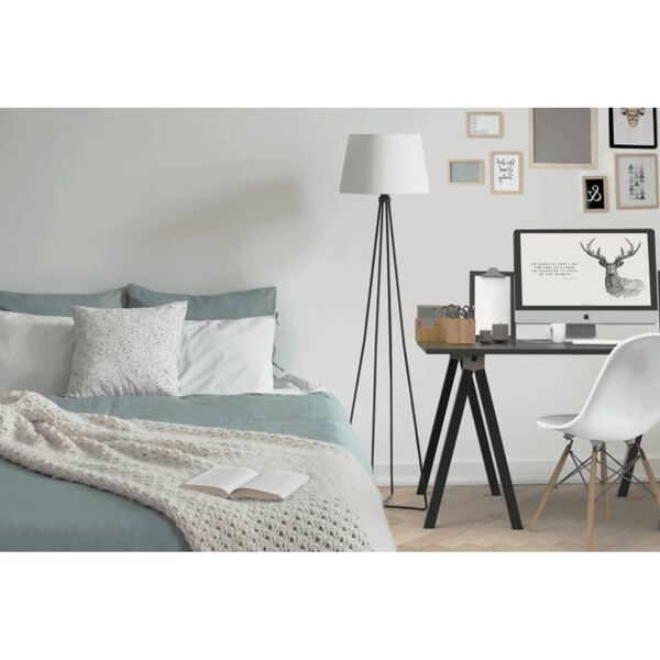 Nordlinger Tr&eacute;teau Aspen 70x30x73 cm Bois et m&eacute;tal Noir