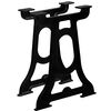vidaXL Pied de table de salle &agrave; manger 2 pcs Cadre en Y Fonte