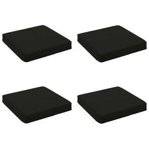 vidaXL Coussins de si&egrave;ge 4 pi&egrave;ces VUGHT 4 pc 100 % polyester Noir