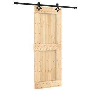 vidaXL Porte coulissante 80 x 210 cm Bois de pin massif (non trait&eacute;)