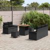 vidaXL Ensemble de canap&eacute; de jardin avec coussin 8 pcs Noir