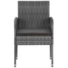 vidaXL Ensemble à manger d'extérieur 9 pcs Résine tressée Gris