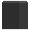 vidaXL Armoires murales 2 pcs Noir brillant Bois d’ingénierie