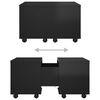 vidaXL Table basse noir brillant 60x60x38 cm bois d'ingénierie