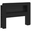 vidaXL Cabinet de T&ecirc;te de Lit avec stockage Noir Bois d&rsquo;ing&eacute;nierie