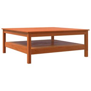 vidaXL Table basse cire marron 100x100x40 cm bois massif de pin