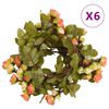 vidaXL Guirlandes de fleurs 6 pcs rouge vif 215 cm