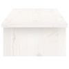 vidaXL Support de moniteur Blanc 100x27x15 cm Bois de pin solide