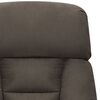 vidaXL Fauteuil de massage Gris foncé Tissu microfibre