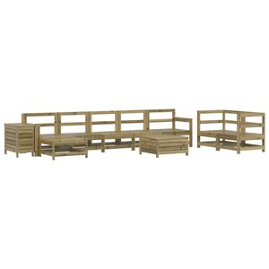 vidaXL Salon de jardin 10 pcs bois de pin impr&eacute;gn&eacute;