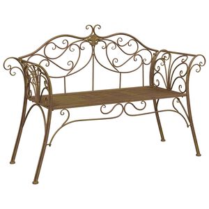 vidaXL Banc de jardin 2-Nombre de places 130 x 47 x 90 cm Acier