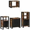 vidaXL Ensemble de mobilier de salle de bain 4 pc Multicolore et noir