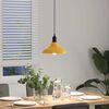 vidaXL Lampe suspendue réglable hauteur E27 jaune brillant Ø31cm métal