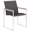 vidaXL Chaises de jardin lot de 2 Textilène et acier inoxydable Gris