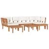 vidaXL Ensemble de canap&eacute; de jardin 4 pc Marron et Cr&egrave;me