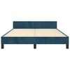 vidaXL Cadre de lit sans matelas bleu fonc&eacute; 140x190 cm velours