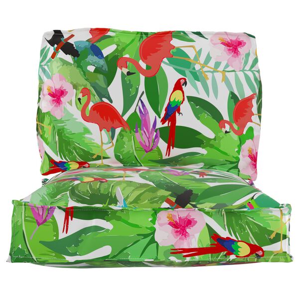 vidaXL Set de coussins de palette 2 pcs Jungle tropicale Tissu Oxford