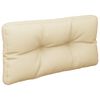 vidaXL Coussin de palette beige 70x40x12 cm tissu