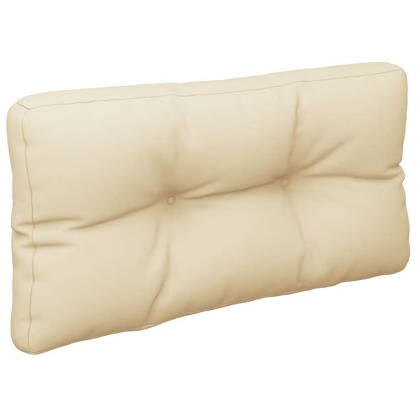 vidaXL Coussin de palette beige 70x40x12 cm tissu