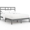 vidaXL Cadre de lit sans matelas gris bois massif 120x200 cm