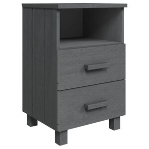 vidaXL Table de chevet HAMAR Gris fonc&eacute; 40x35x62 cm Bois de pin massif
