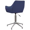vidaXL Chaise pivotante de salle &agrave; manger Bleu Tissu