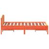 vidaXL Cadre de lit sans matelas cire marron 135x190cm bois pin massif
