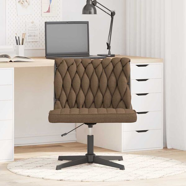vidaXL Chaise pivotante de bureau Taupe Tissu