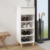 vidaXL Armoire &agrave; chaussures Blanc brillant 40x36x105cm Bois ing&eacute;nierie